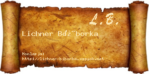 Lichner Bíborka névjegykártya